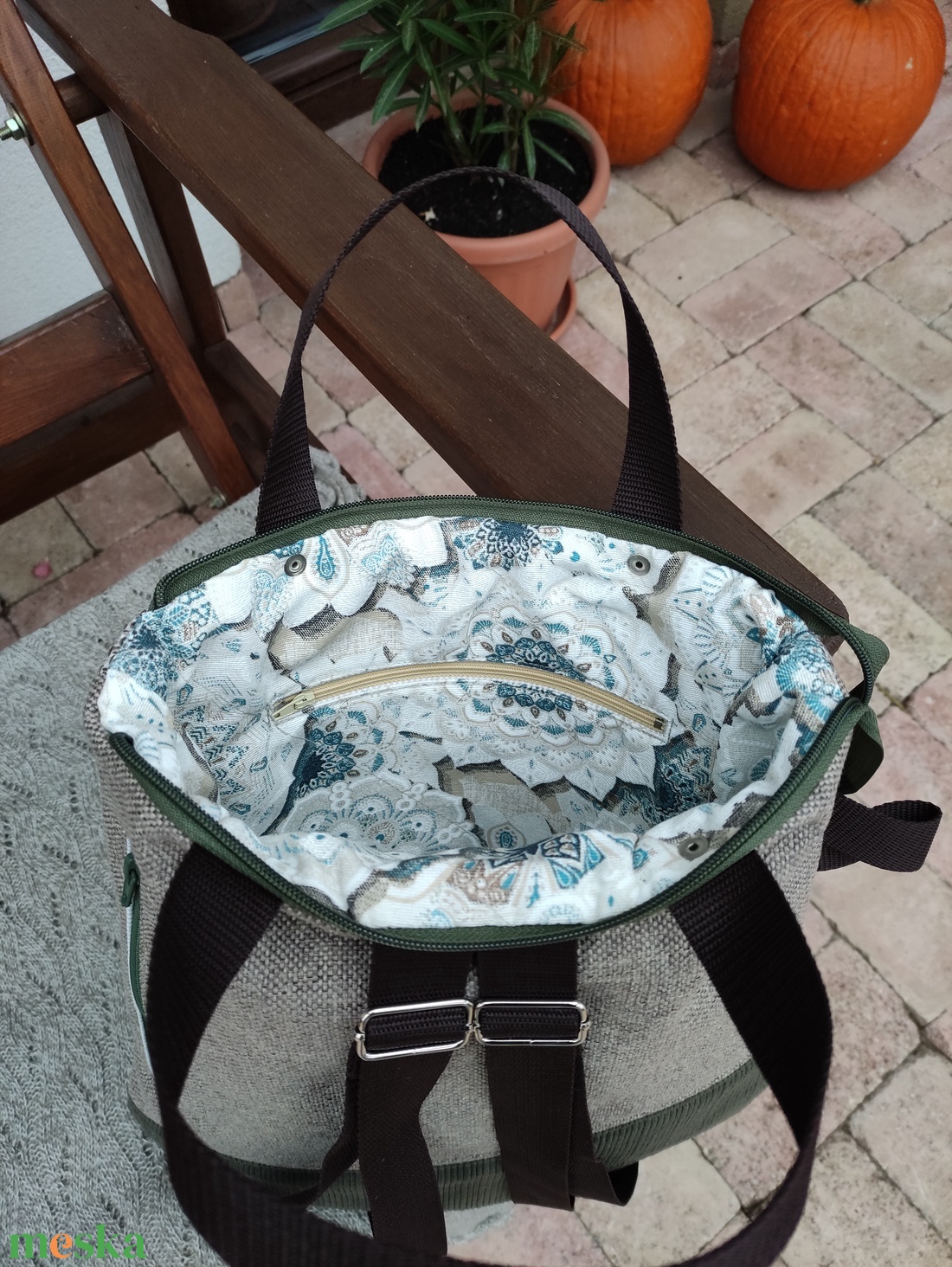 Női bútorszövet hátizsák  - táska & tok - hátizsák - hátizsák - Meska.hu