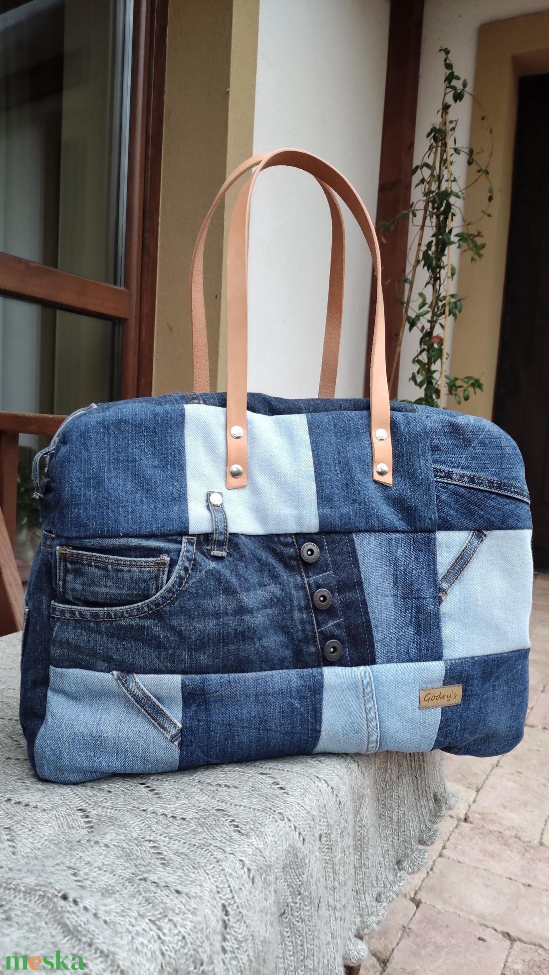 Farmer utazótáska újrahasznosított alapanyagból  - táska & tok - kézitáska & válltáska - válltáska - Meska.hu