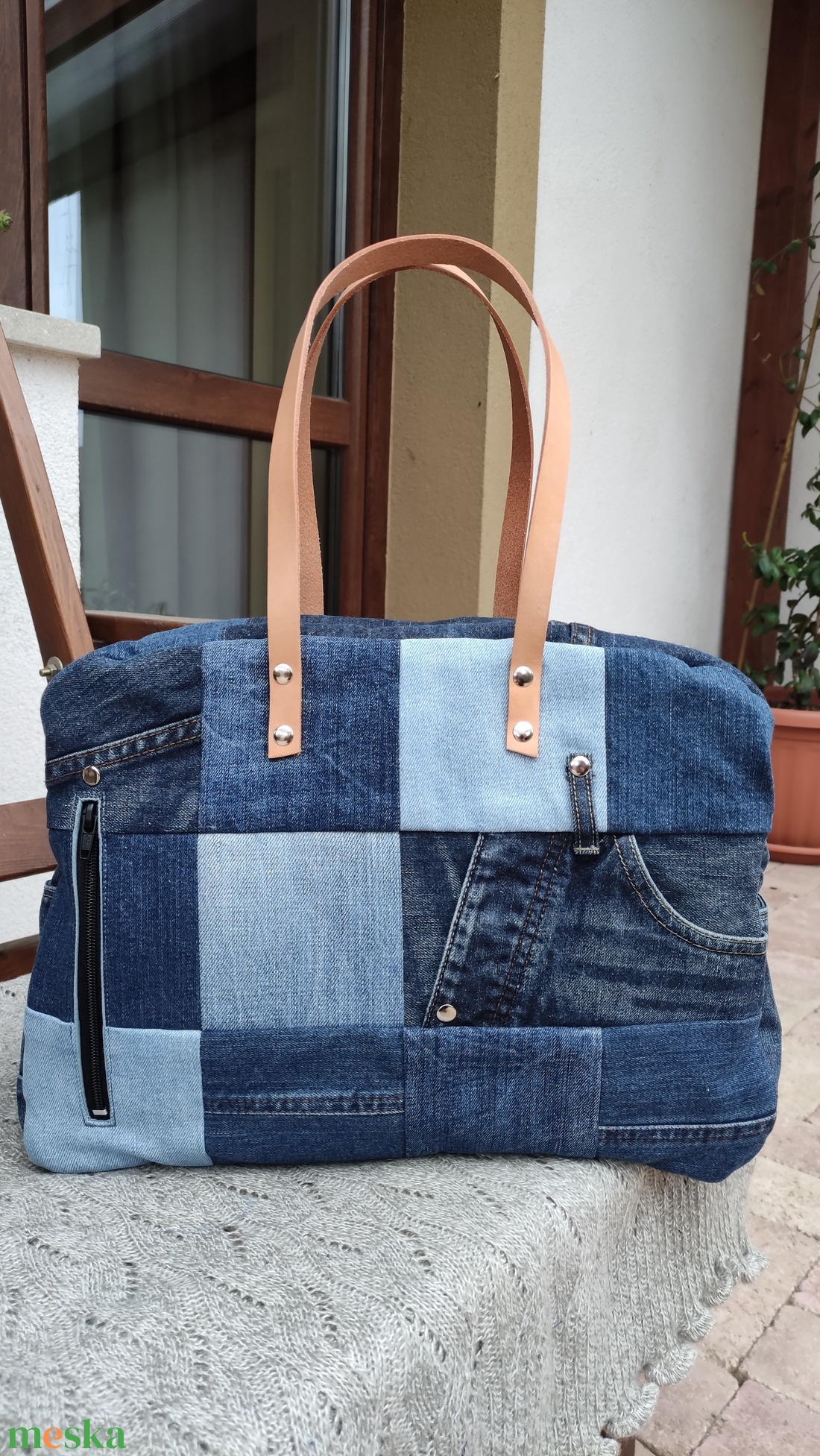 Farmer utazótáska újrahasznosított alapanyagból  - táska & tok - kézitáska & válltáska - válltáska - Meska.hu