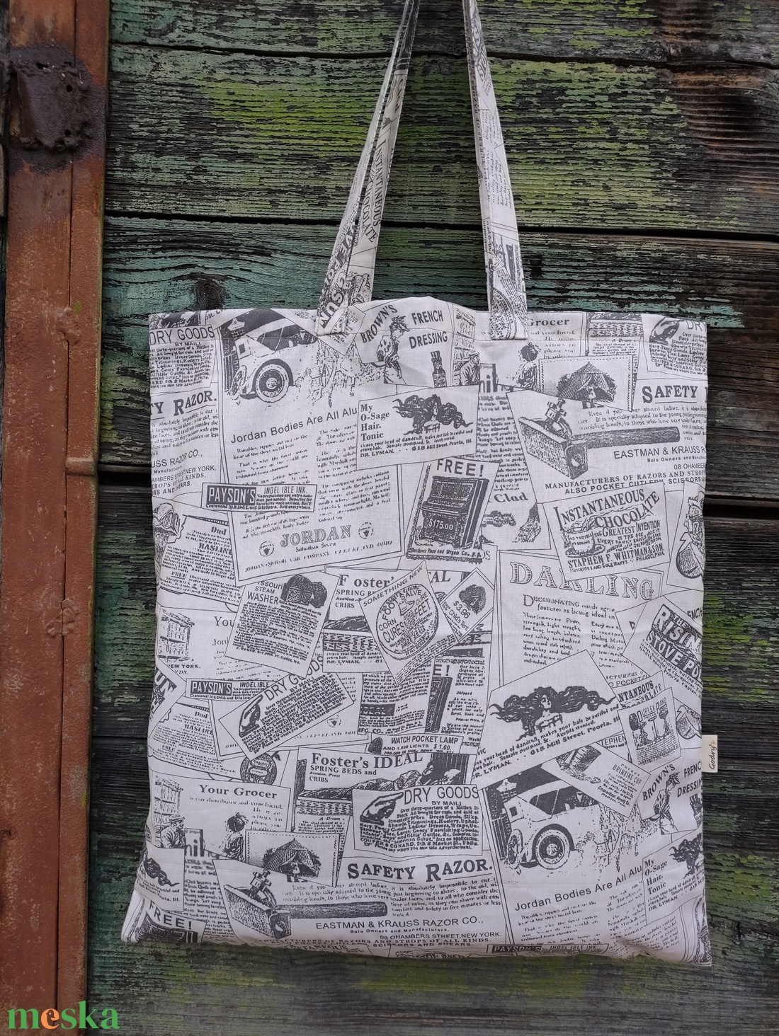 Vagány szatyor / vászontáska  - táska & tok - bevásárlás & shopper táska - shopper, textiltáska, szatyor - Meska.hu