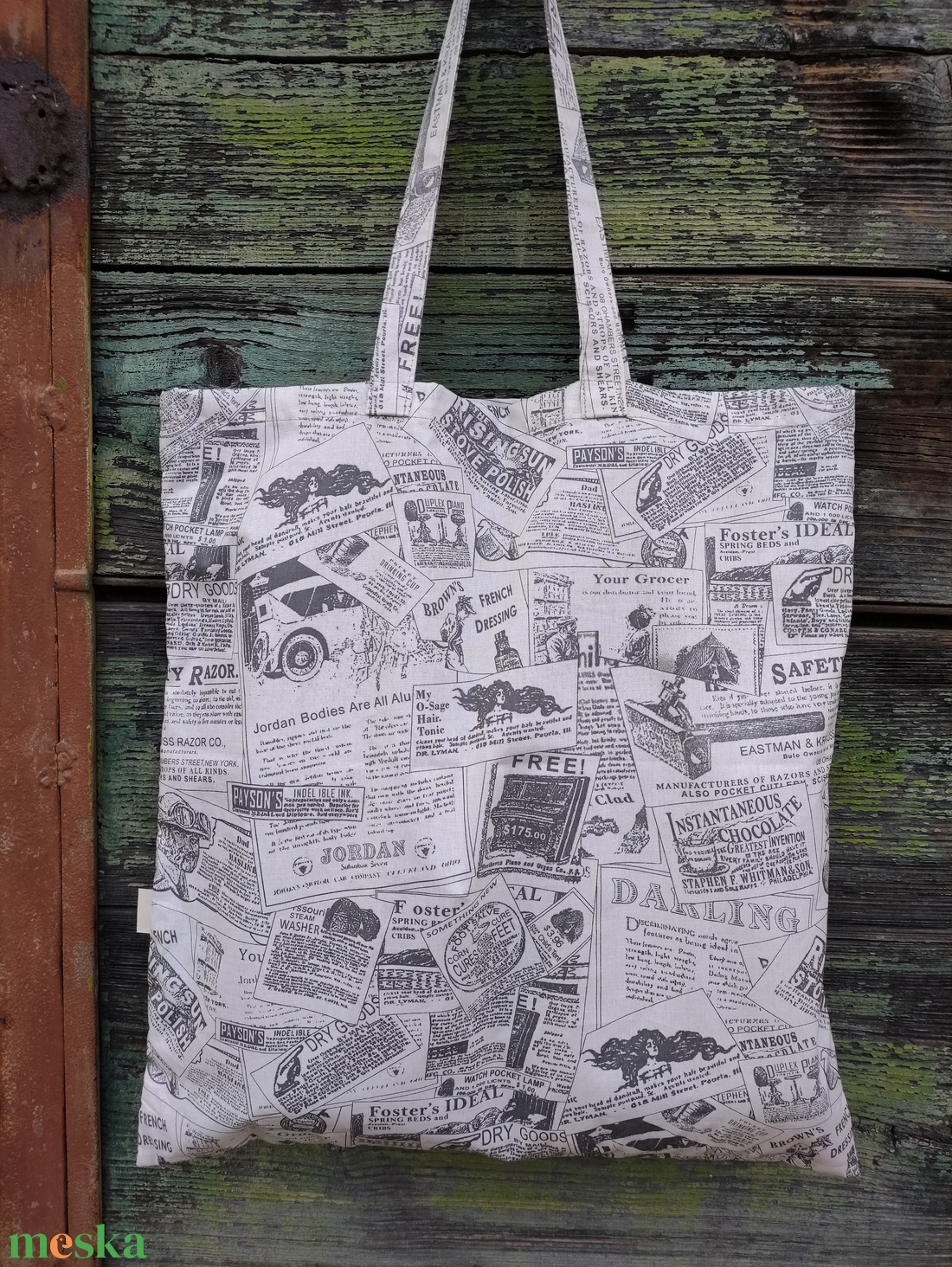 Vagány szatyor / vászontáska  - táska & tok - bevásárlás & shopper táska - shopper, textiltáska, szatyor - Meska.hu
