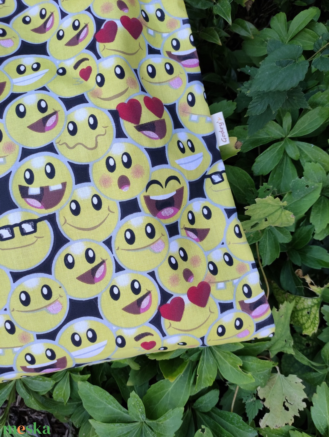Emoji mintás szatyor  - táska & tok - bevásárlás & shopper táska - shopper, textiltáska, szatyor - Meska.hu