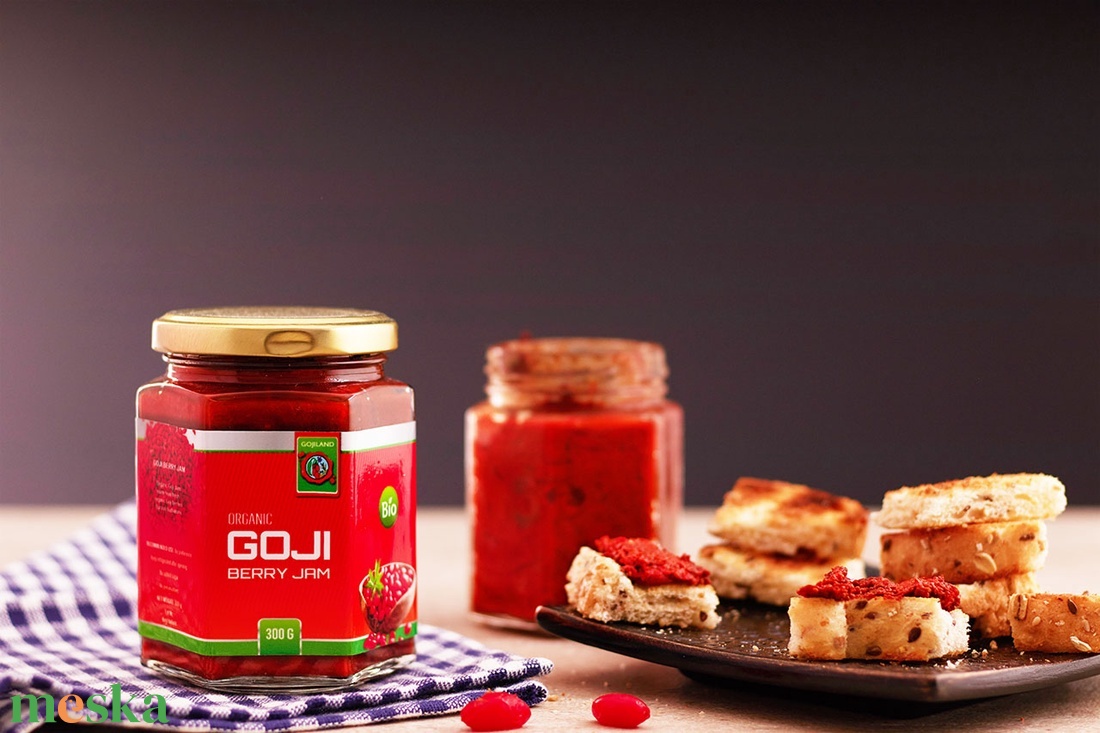 Goji Vitálcsomag Bio (Liofilizált bogyók, Goji Lekvár, Goji Levél Tea) - élelmiszer - gasztro ajándékcsomag - Meska.hu
