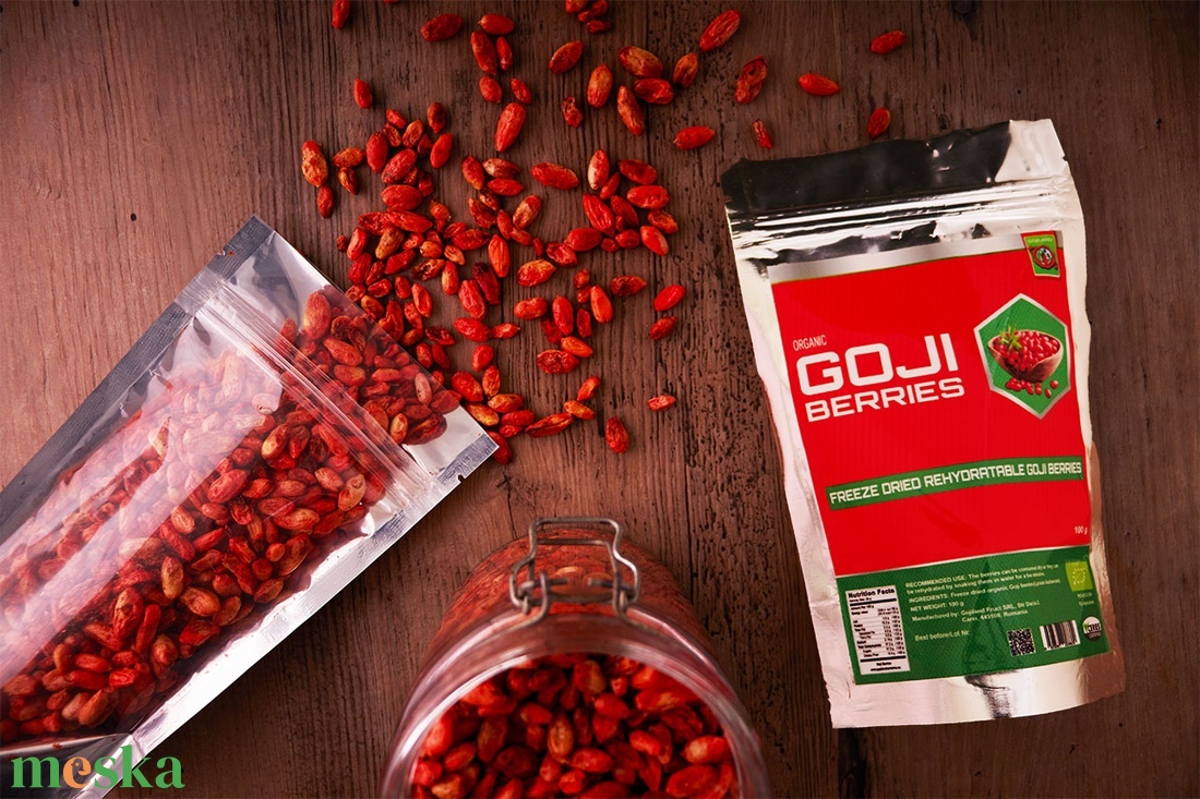 Goji Vitálcsomag Bio (Liofilizált bogyók, Goji Lekvár, Goji Levél Tea) - élelmiszer - gasztro ajándékcsomag - Meska.hu