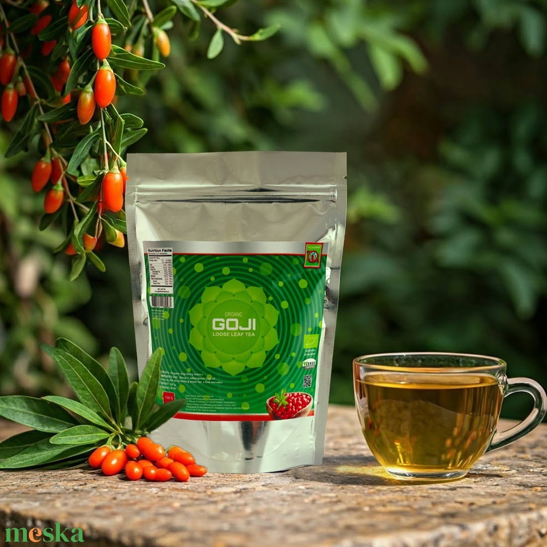 Goji 100% Gyümölcslé + Szálas Goji LevélTea - élelmiszer - tea - Meska.hu