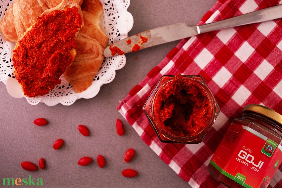Goji Vitálcsomag Bio (Liofilizált bogyók, Goji Lekvár, Goji Levél Tea) - élelmiszer - gourmet ajándékcsomag - Meska.hu