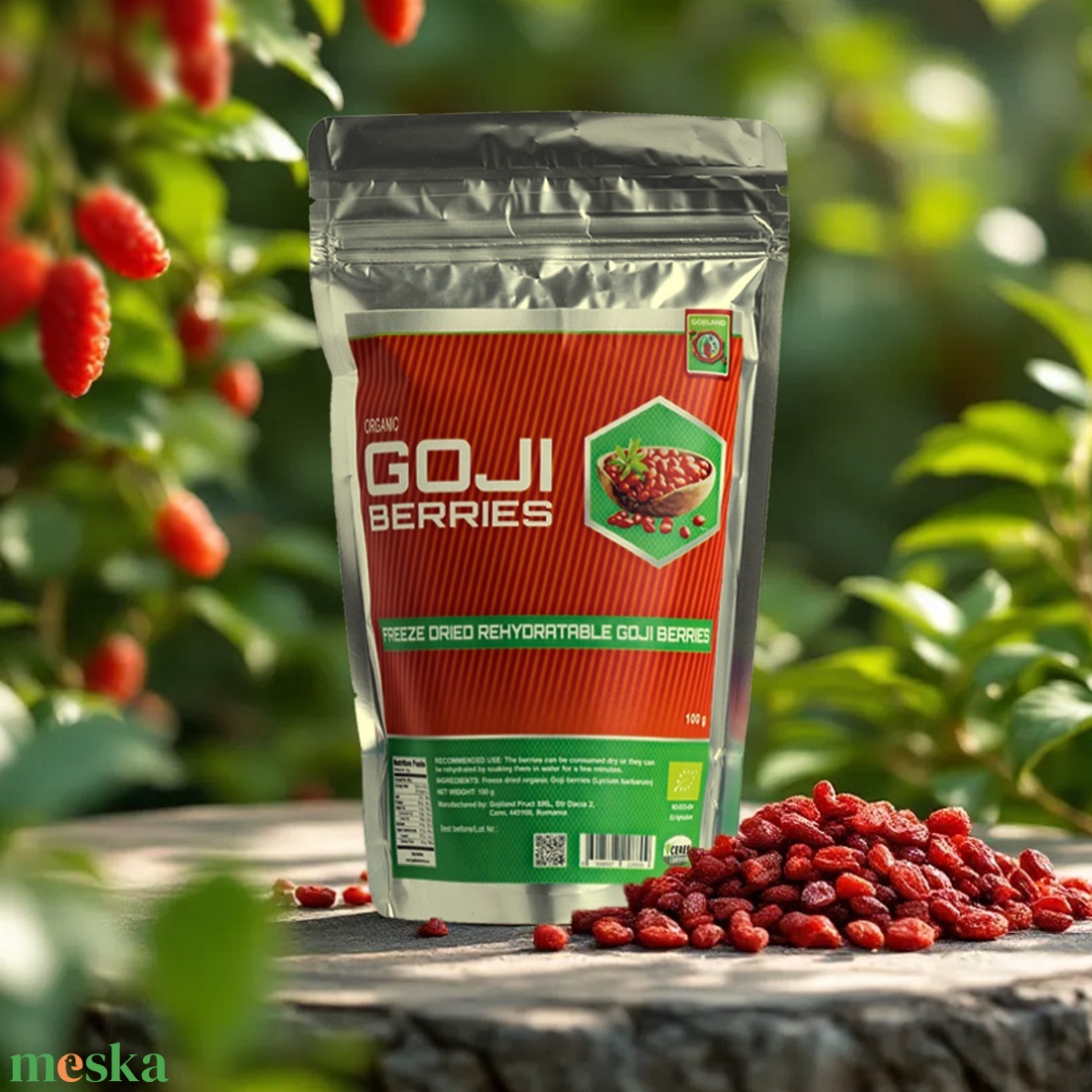 3+1db LIOFILIZÁLT BIO GOJI BOGYÓ (4x100g) - élelmiszer - gyümölcs, zöldség - Meska.hu