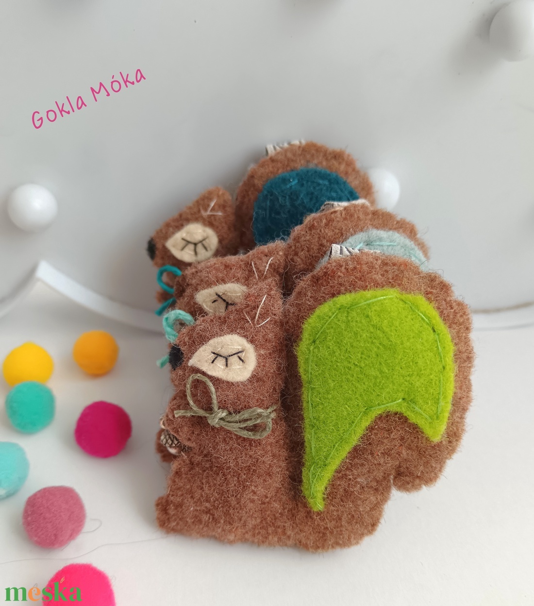 Mókus  kulcstartó vagy táskadísz - táska & tok - kulcstartó & táskadísz - kulcstartó - Meska.hu