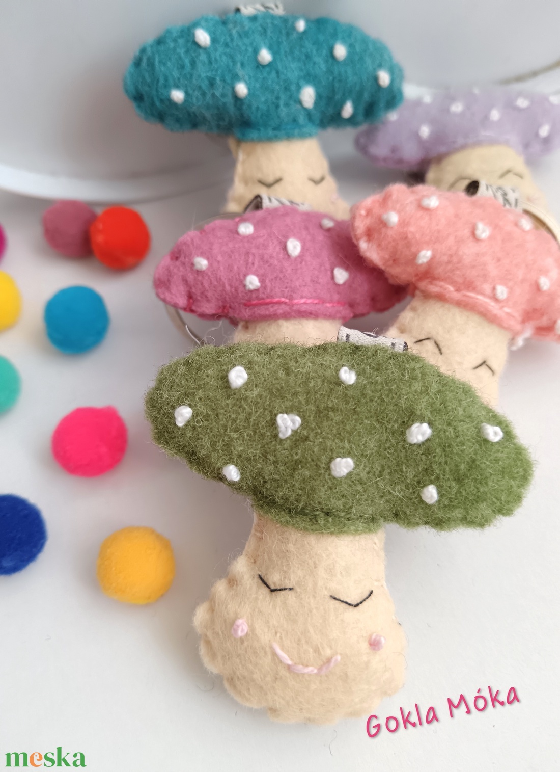 Gomba kulcstartó vagy táskadísz - táska & tok - kulcstartó & táskadísz - kulcstartó - Meska.hu