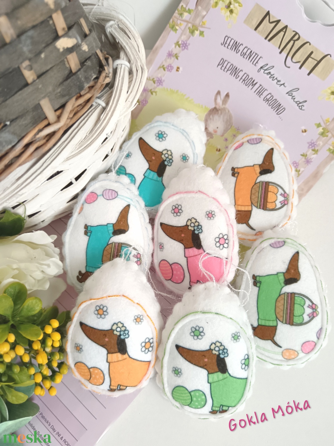 Tacskós felakasztható tojás dísz - otthon & életmód - dekoráció - Meska.hu