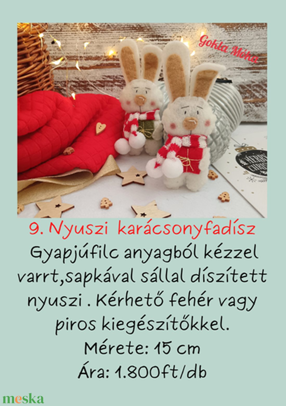 Nyuszi karácsonyfadísz - karácsony - karácsonyi lakásdekoráció - karácsonyfadíszek - Meska.hu Nyuszi karácsonyfadísz - karácsony - karácsonyi lakásdekoráció - karácsonyfadíszek - Meska.hu