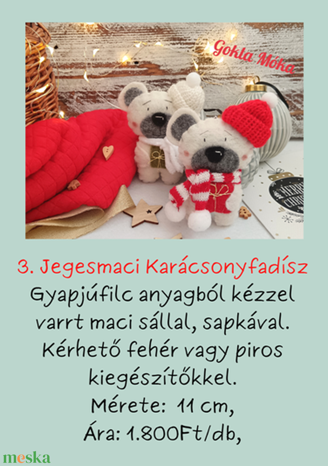 Jegesmaci karácsonyfadísz - karácsony - karácsonyi lakásdekoráció - karácsonyfadíszek - Meska.hu Jegesmaci karácsonyfadísz - karácsony - karácsonyi lakásdekoráció - karácsonyfadíszek - Meska.hu