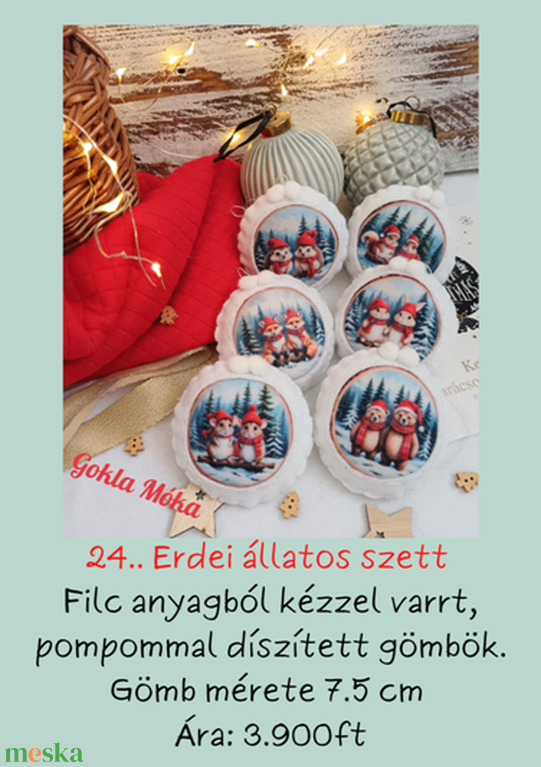 Erdei állatos szett karácsonyfadísz - karácsony - karácsonyi lakásdekoráció - karácsonyfadíszek - Meska.hu Erdei állatos szett karácsonyfadísz - karácsony - karácsonyi lakásdekoráció - karácsonyfadíszek - Meska.hu