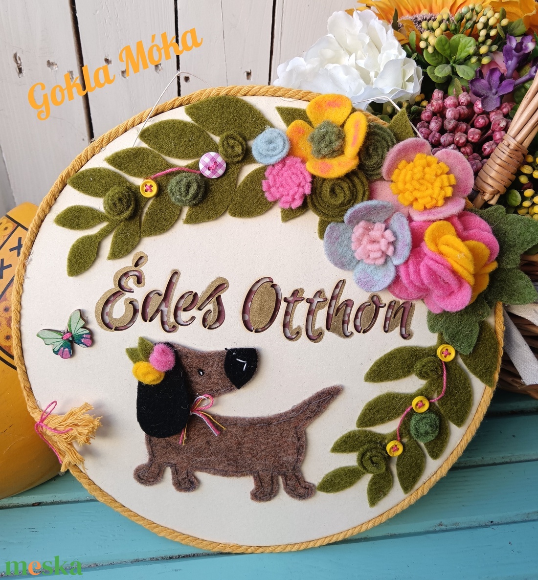 Virágos tacsi ajtódísz - otthon & életmód - dekoráció - ajtó- és ablak dekoráció - ajtódísz & kopogtató - Meska.hu Virágos tacsi ajtódísz - otthon & életmód - dekoráció - ajtó- és ablak dekoráció - ajtódísz & kopogtató - Meska.hu