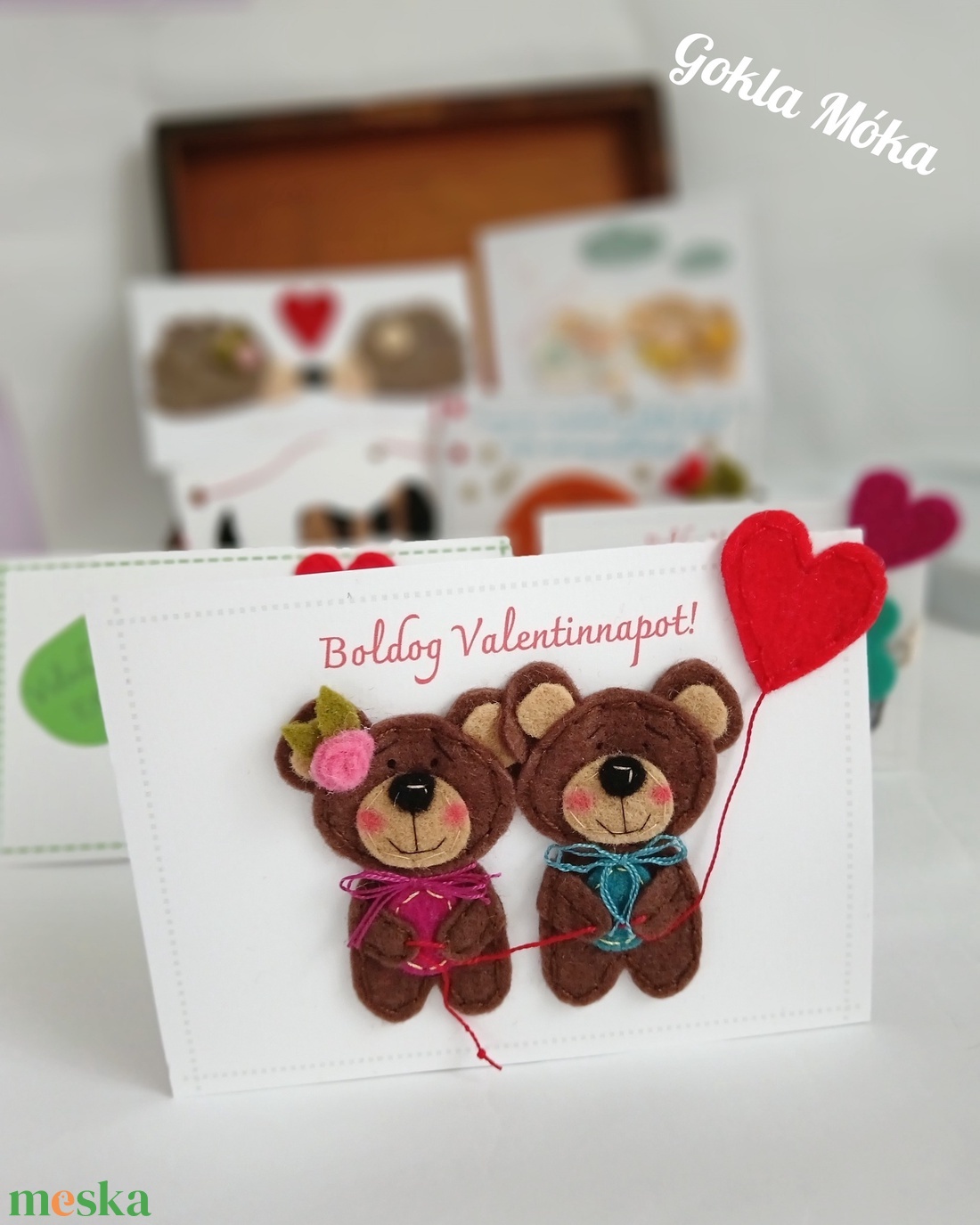 Szeretet lap (Valentin napra is.) - művészet - textilkép - egyéb - Meska.hu