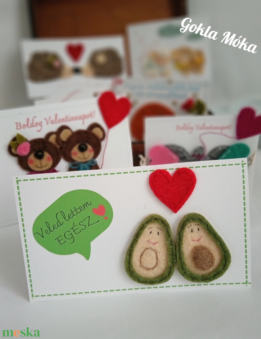 Szeretet lap (Valentin napra is.) - művészet - textilkép - egyéb - Meska.hu