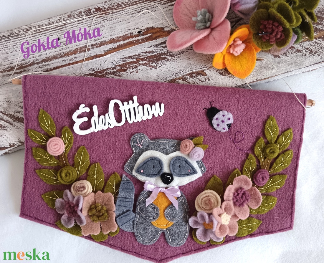 Tavaszi mosómacis ajtódísz - otthon & életmód - dekoráció - ajtó- és ablak dekoráció - ajtódísz & kopogtató - Meska.hu