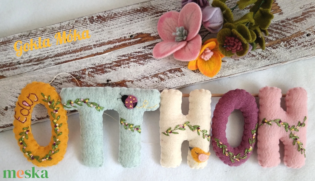 Tavaszi virágos ajtódísz - otthon & életmód - dekoráció - ajtó- és ablak dekoráció - ajtódísz & kopogtató - Meska.hu