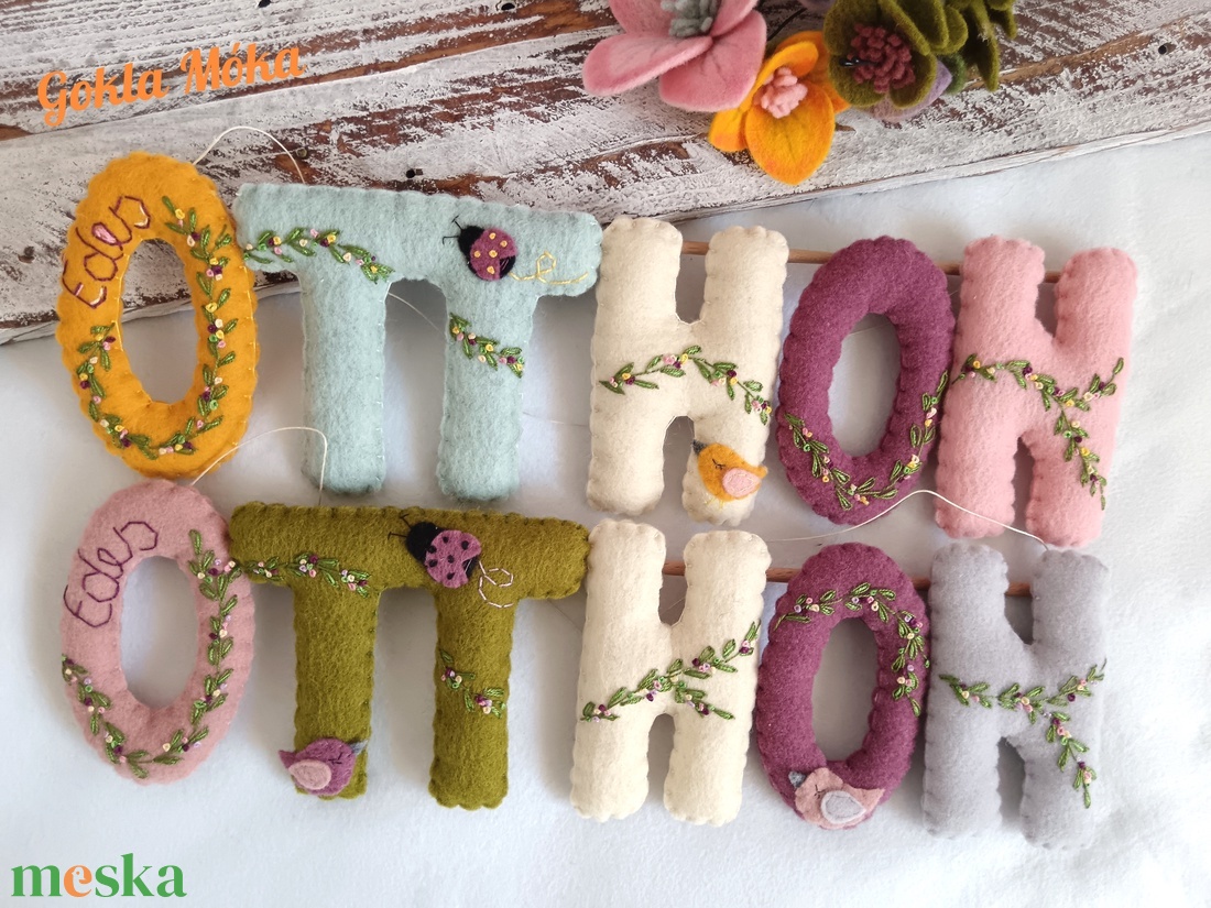 Tavaszi virágos ajtódísz - otthon & életmód - dekoráció - ajtó- és ablak dekoráció - ajtódísz & kopogtató - Meska.hu