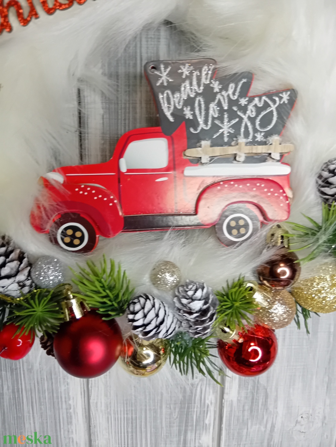 Merry christmas ajtódísz - karácsony - karácsonyi lakásdekoráció - karácsonyi ajtódíszek - Meska.hu