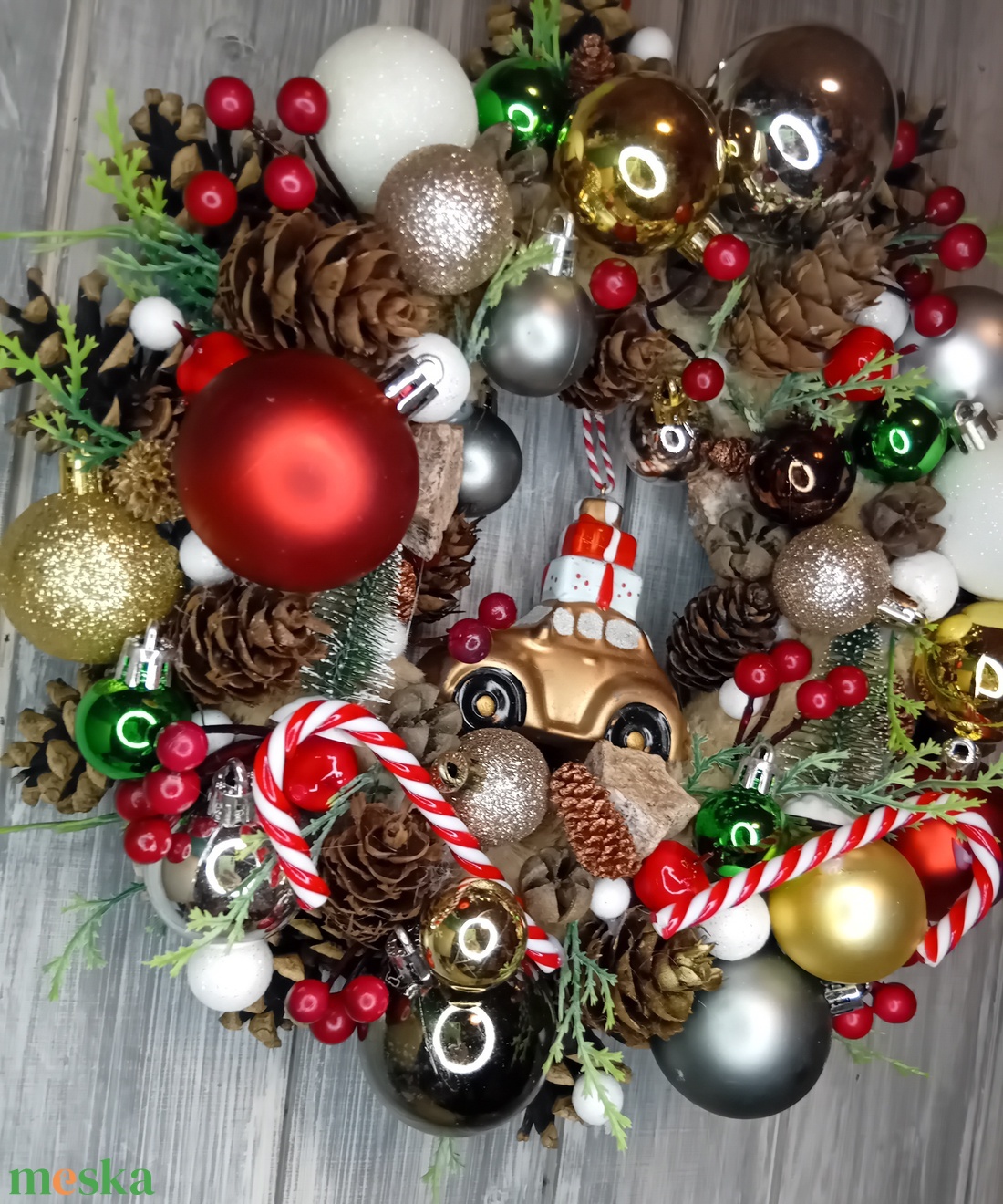 Karácsonyi ajtódísz - karácsony - karácsonyi lakásdekoráció - karácsonyi ajtódíszek - Meska.hu