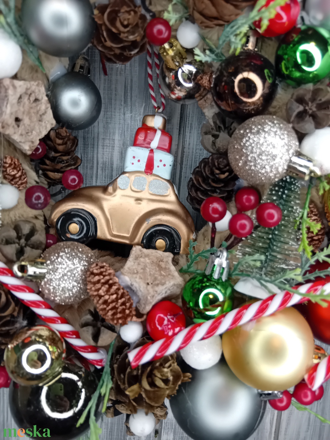 Karácsonyi ajtódísz - karácsony - karácsonyi lakásdekoráció - karácsonyi ajtódíszek - Meska.hu