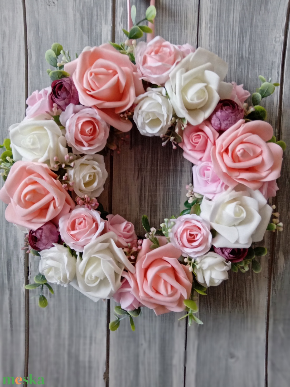 Virágos ajtódísz - otthon & életmód - dekoráció - ajtó- és ablak dekoráció - ajtódísz & kopogtató - Meska.hu