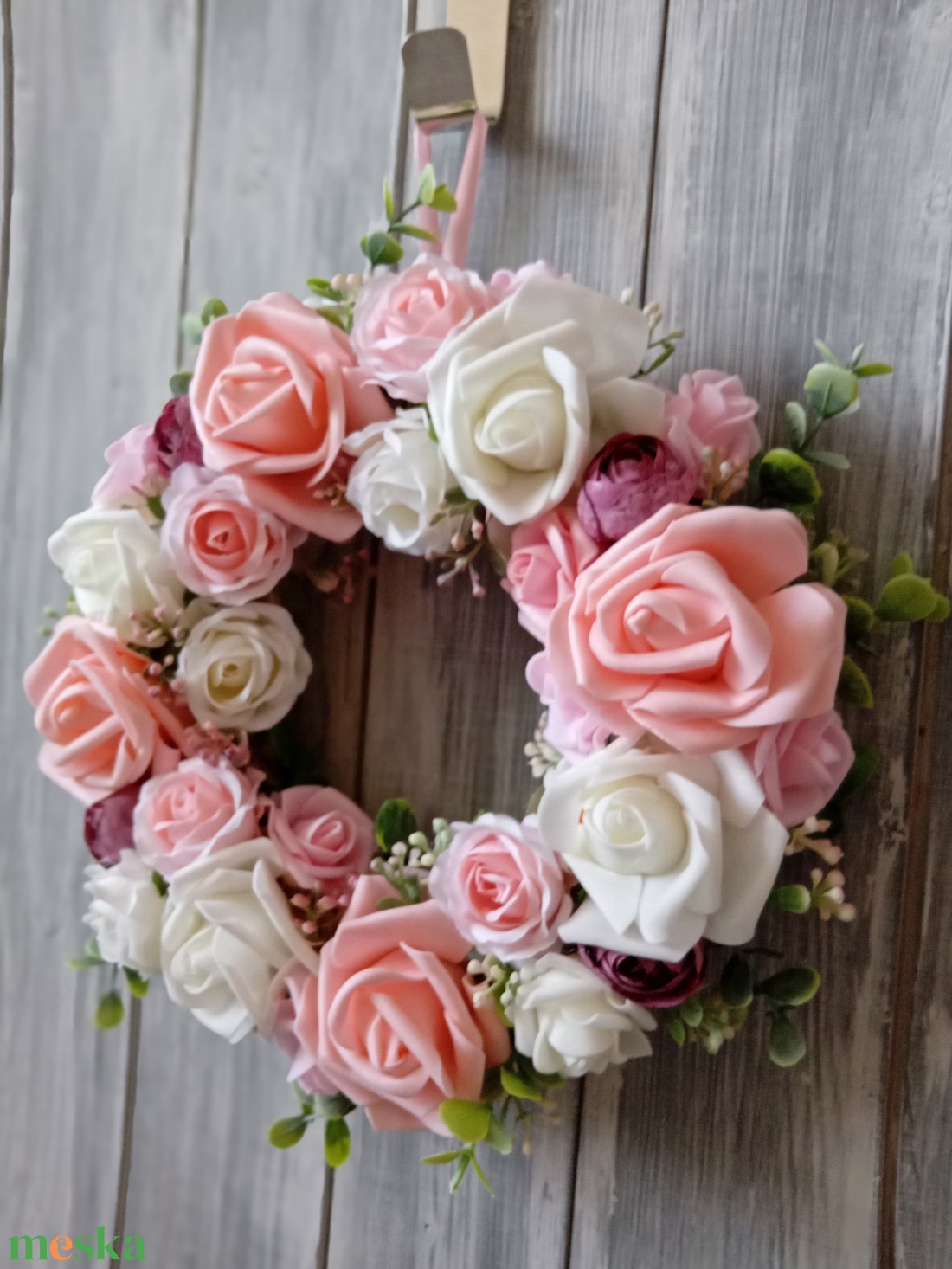 Virágos ajtódísz - otthon & életmód - dekoráció - ajtó- és ablak dekoráció - ajtódísz & kopogtató - Meska.hu