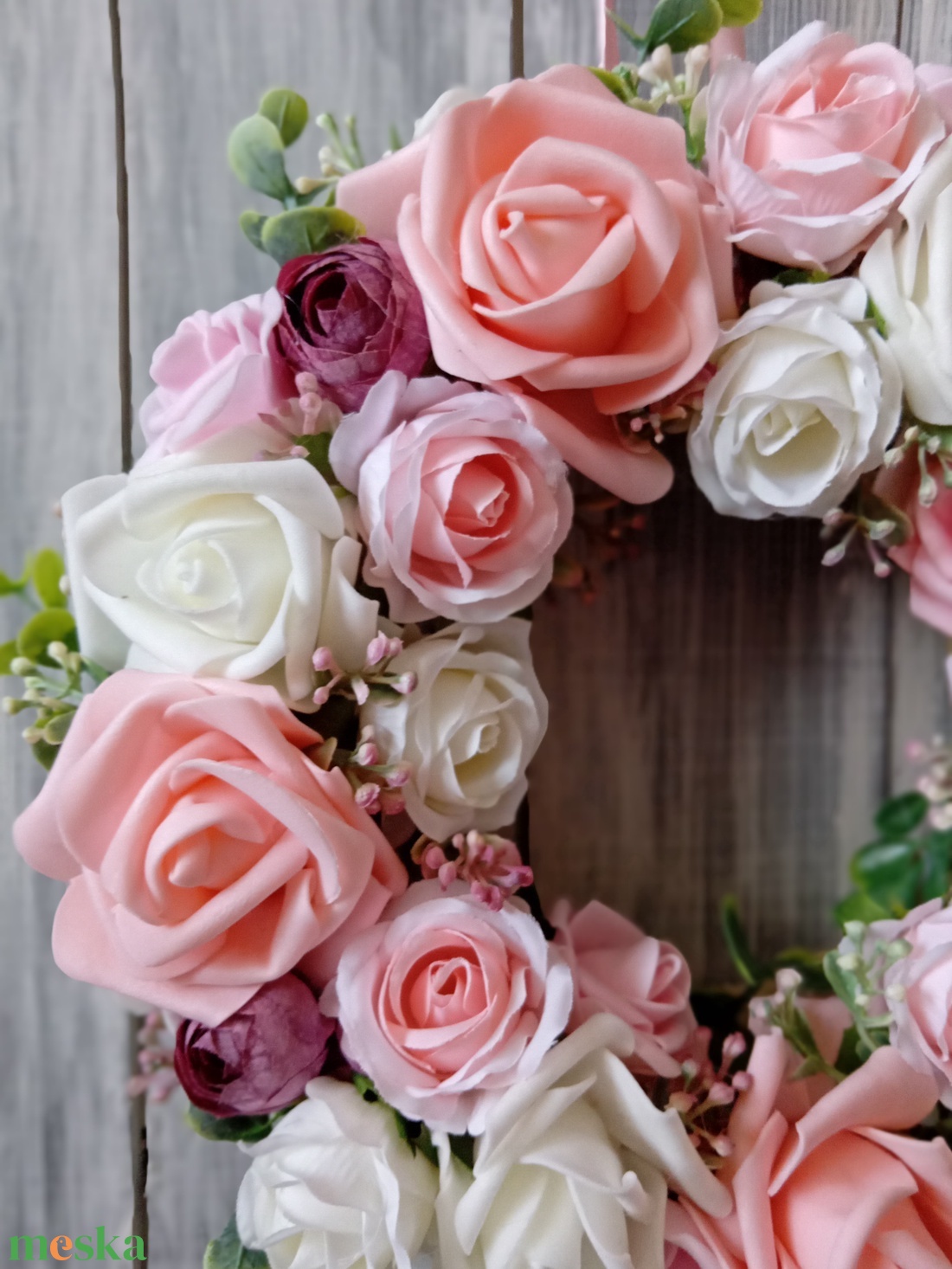 Virágos ajtódísz - otthon & életmód - dekoráció - ajtó- és ablak dekoráció - ajtódísz & kopogtató - Meska.hu