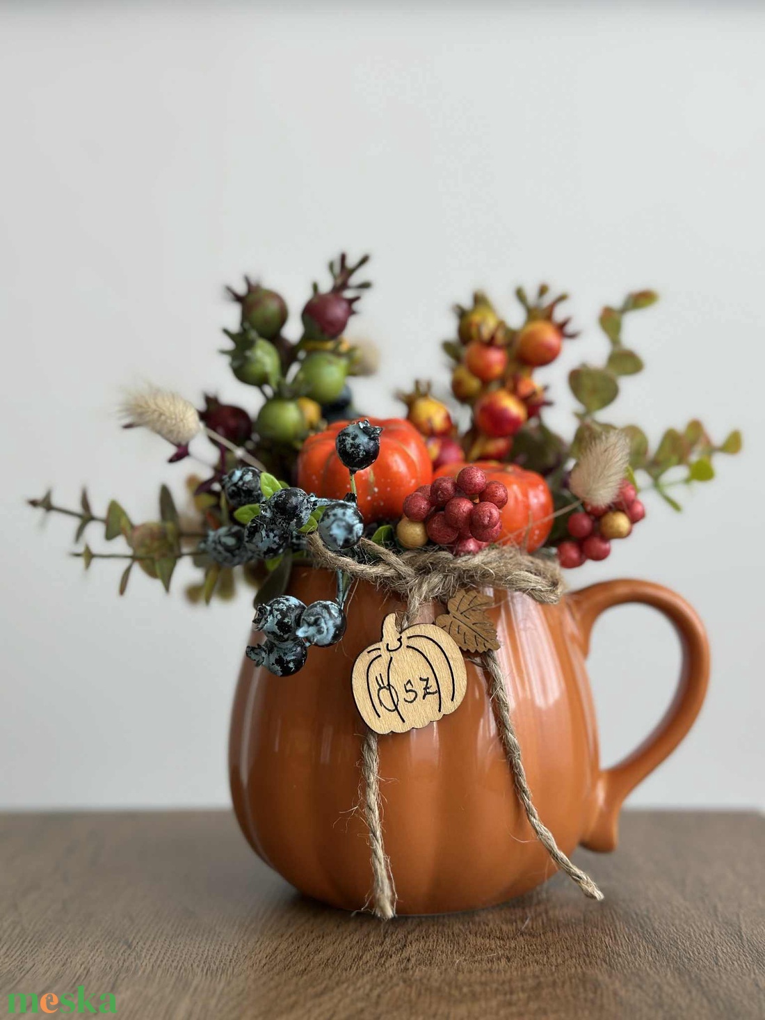 Őszi színkavalkád bögrében - otthon & életmód - dekoráció - asztal és polc dekoráció - asztaldísz - Meska.hu