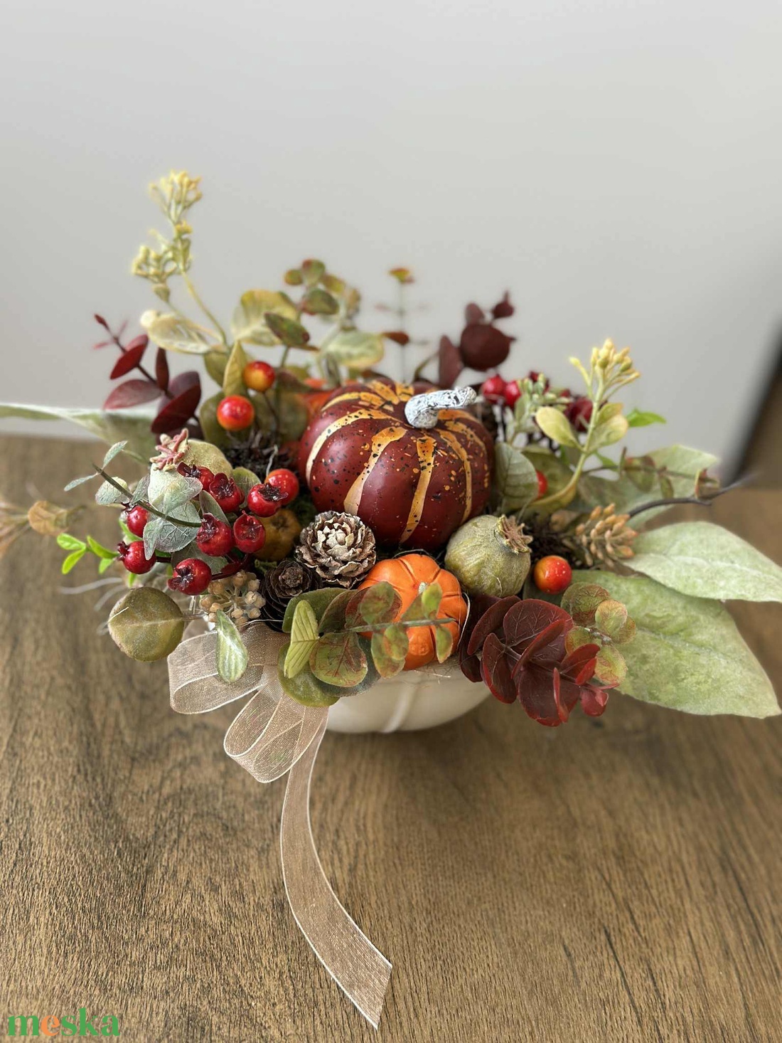 Tökös tálka - otthon & életmód - dekoráció - asztal és polc dekoráció - asztaldísz - Meska.hu