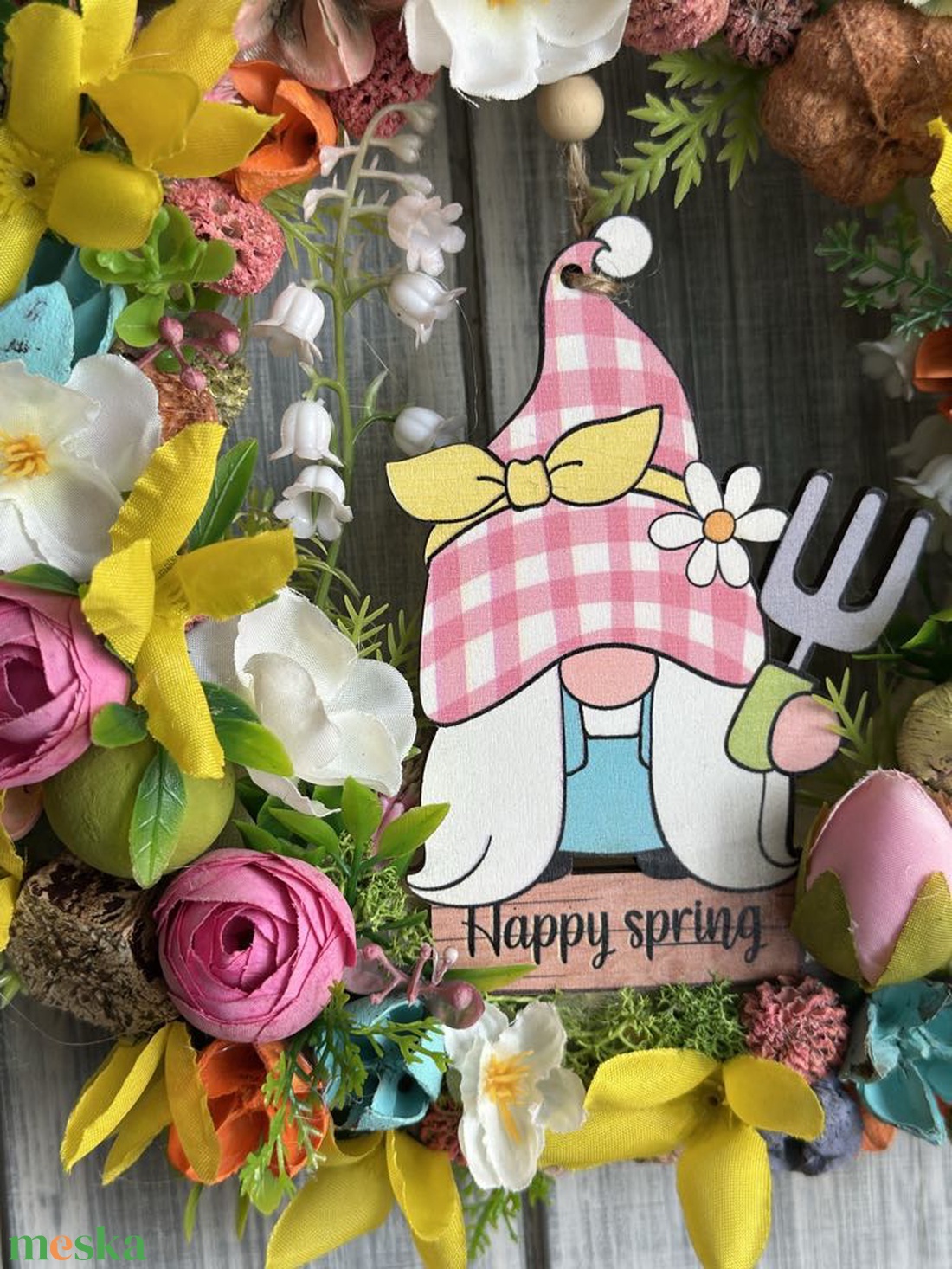 Kertész manós tavasz ajtódísz - otthon & életmód - dekoráció - ajtó- és ablak dekoráció - ajtódísz & kopogtató - Meska.hu