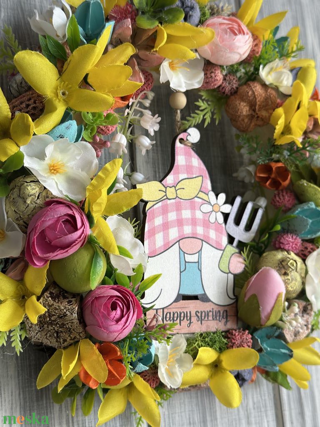 Kertész manós tavasz ajtódísz - otthon & életmód - dekoráció - ajtó- és ablak dekoráció - ajtódísz & kopogtató - Meska.hu