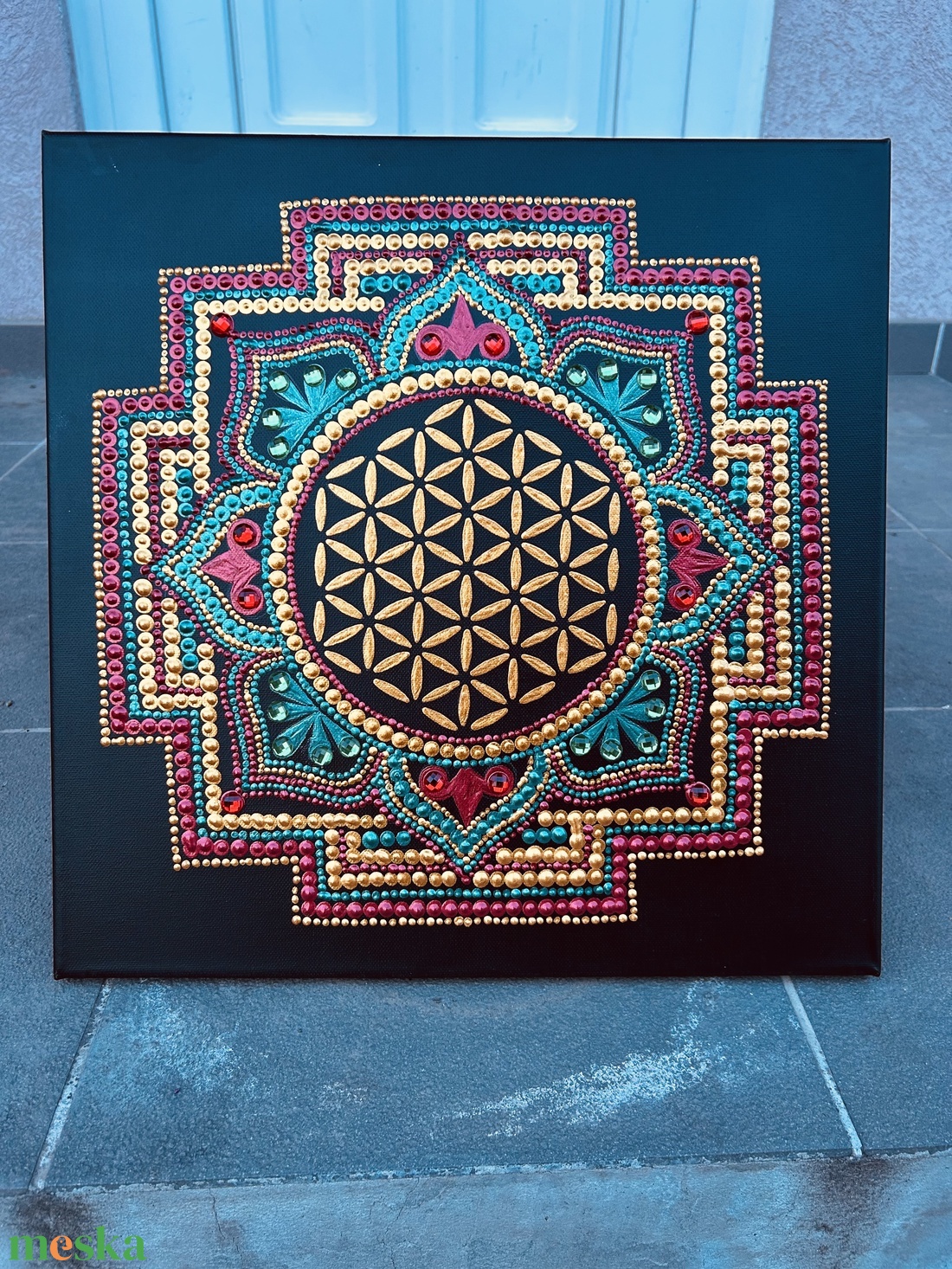 Mandala - művészet - festmény - akril - Meska.hu