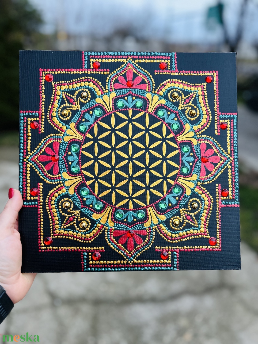 Mandala - művészet - festmény - akril - Meska.hu Mandala - művészet - festmény - akril - Meska.hu