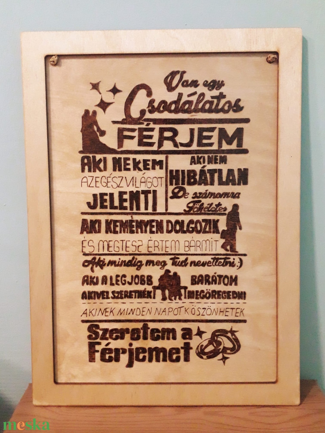 Csodálatos férj - Valentin napra, évfordulóra - otthon & életmód - dekoráció - kép & falikép - fából készült kép - Meska.hu Csodálatos férj - Valentin napra, évfordulóra - otthon & életmód - dekoráció - kép & falikép - fából készült kép - Meska.hu