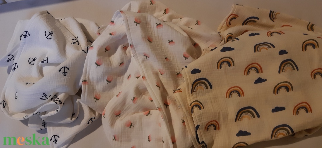 Dupla géz nyári takaró, két rétegű - baba - mama - baba ágynemű - babatakaró, gyerek pléd - Meska.hu