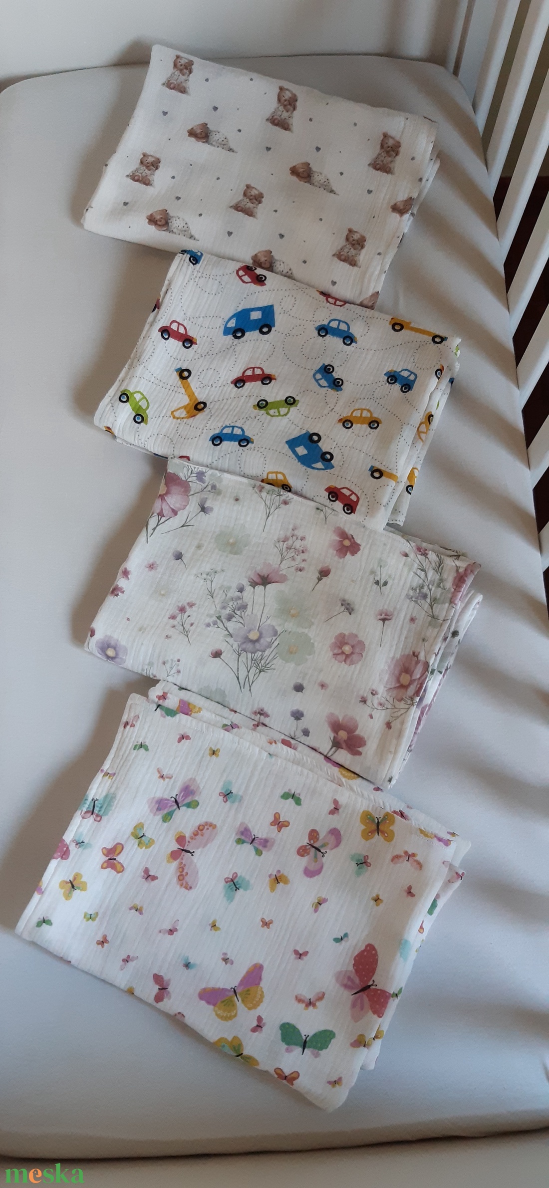 Dupla géz nyári takaró, két rétegű - baba - mama - baba ágynemű - babatakaró, gyerek pléd - Meska.hu