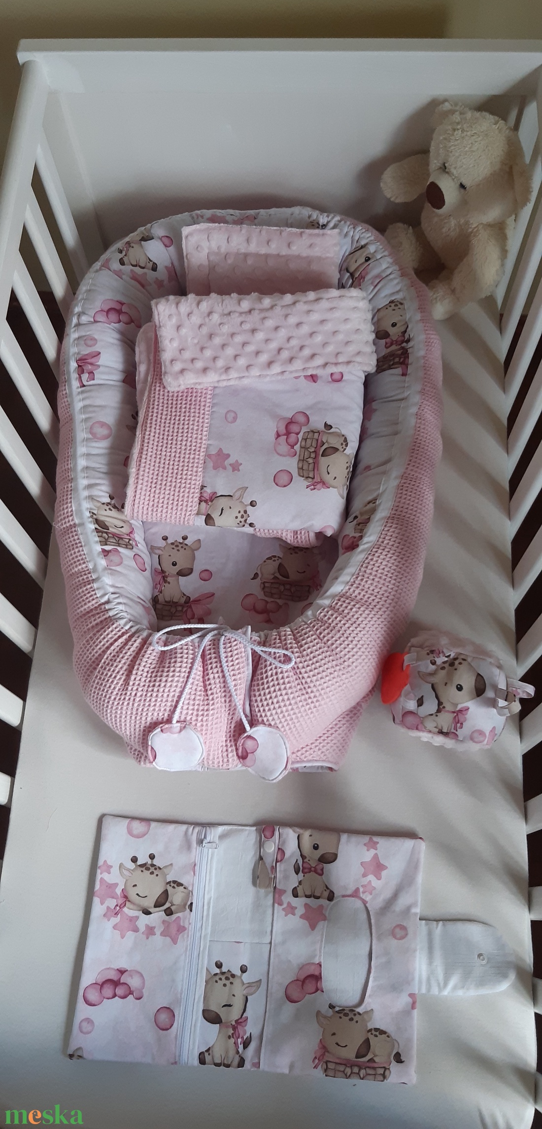 Babaváró garnitúra, szett kiságyba - baba - mama - baba ágynemű - szett kiságyba - Meska.hu