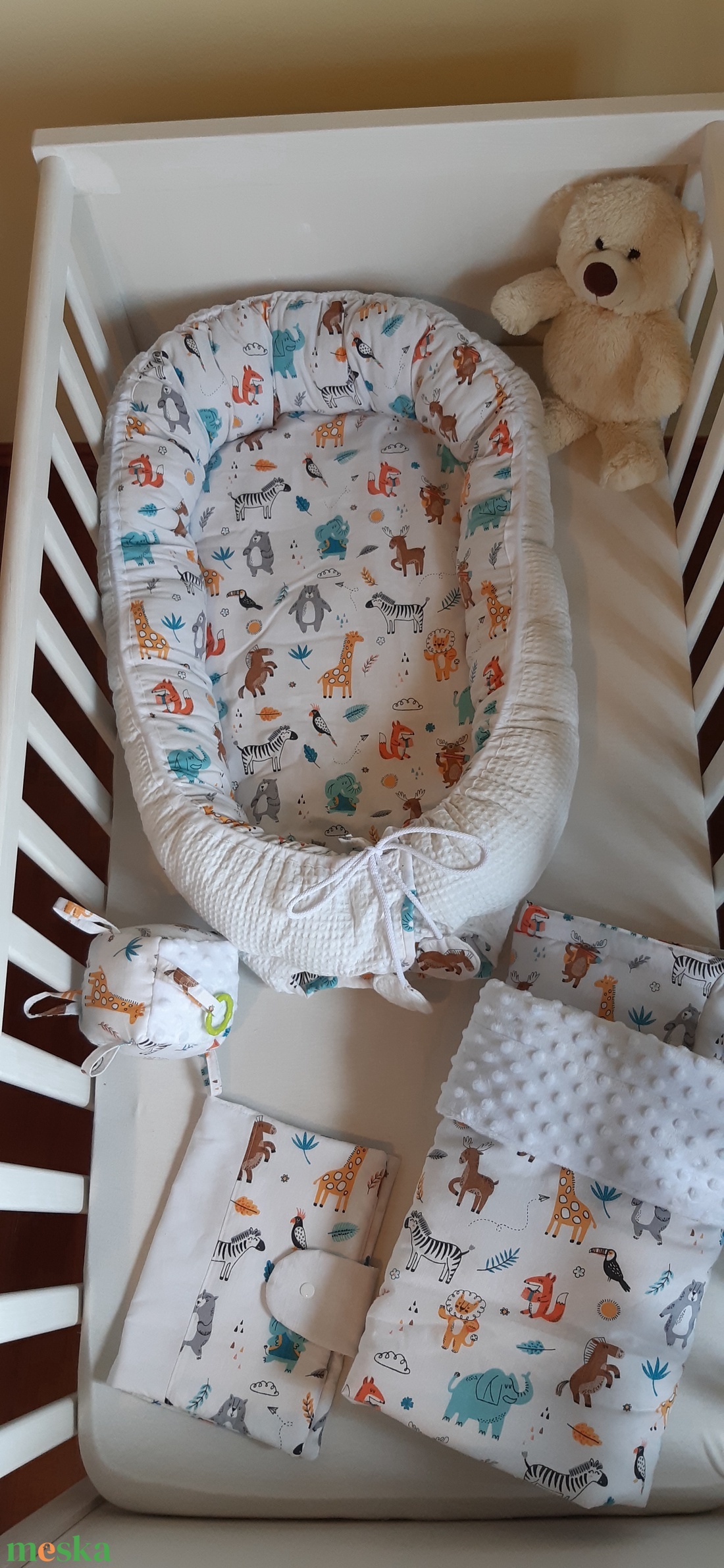 Babaváró garnitúra, szett kiságyba - baba - mama - baba ágynemű - szett kiságyba - Meska.hu