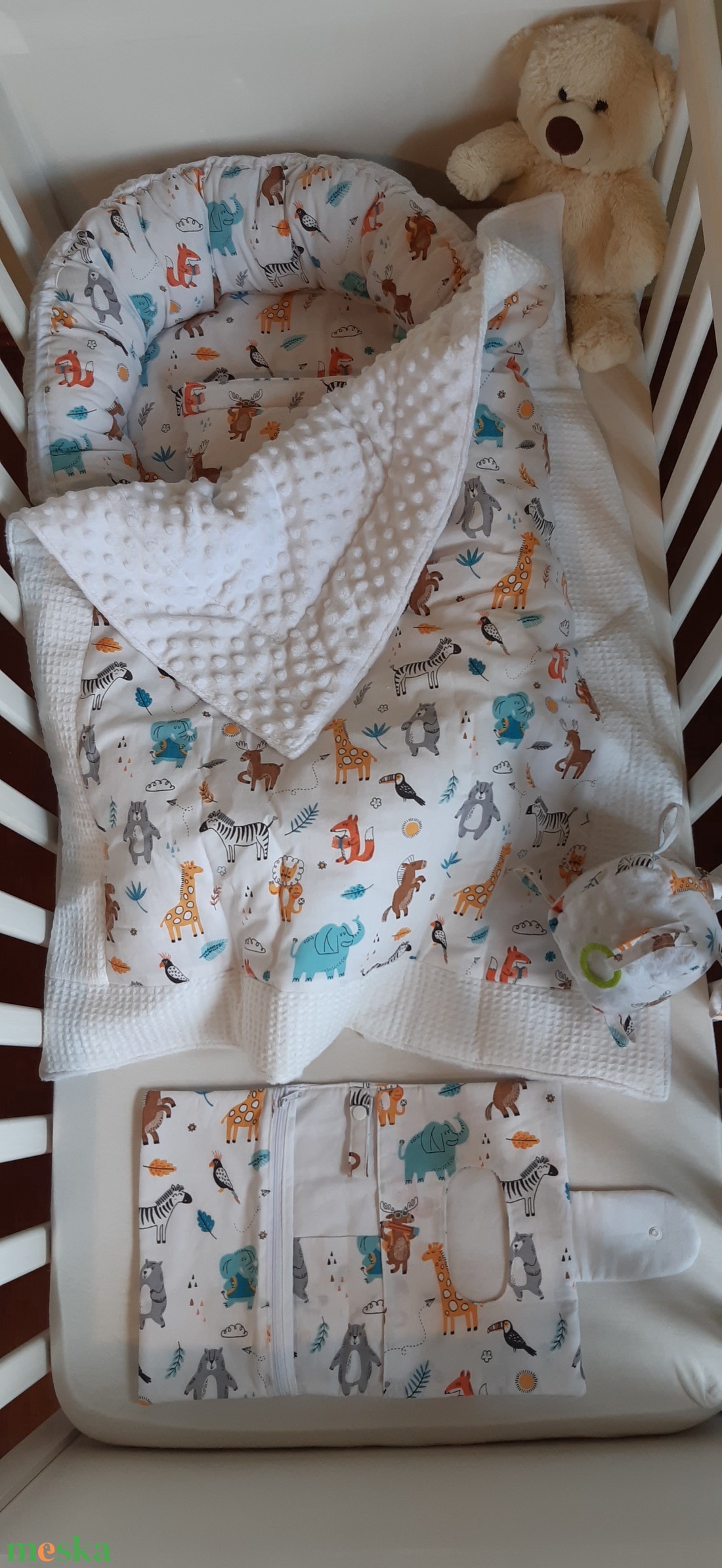 Babaváró garnitúra, szett kiságyba - baba - mama - baba ágynemű - szett kiságyba - Meska.hu