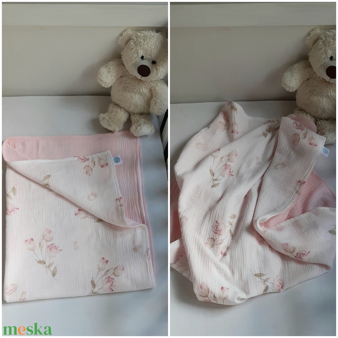 Dupla géz nyári takaró, két rétegű - baba - mama - baba ágynemű - babatakaró, gyerek pléd - Meska.hu