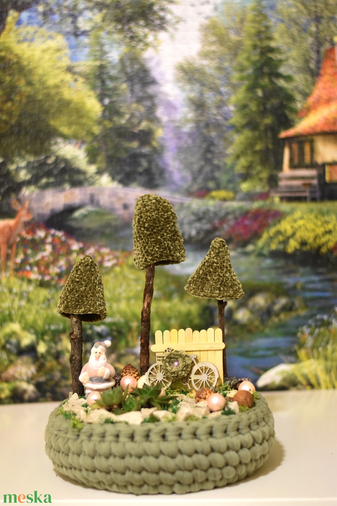 Decemberre hangolódva asztaldísz - karácsony - karácsonyi lakásdekoráció - ünnepi asztaldekoráció - Meska.hu