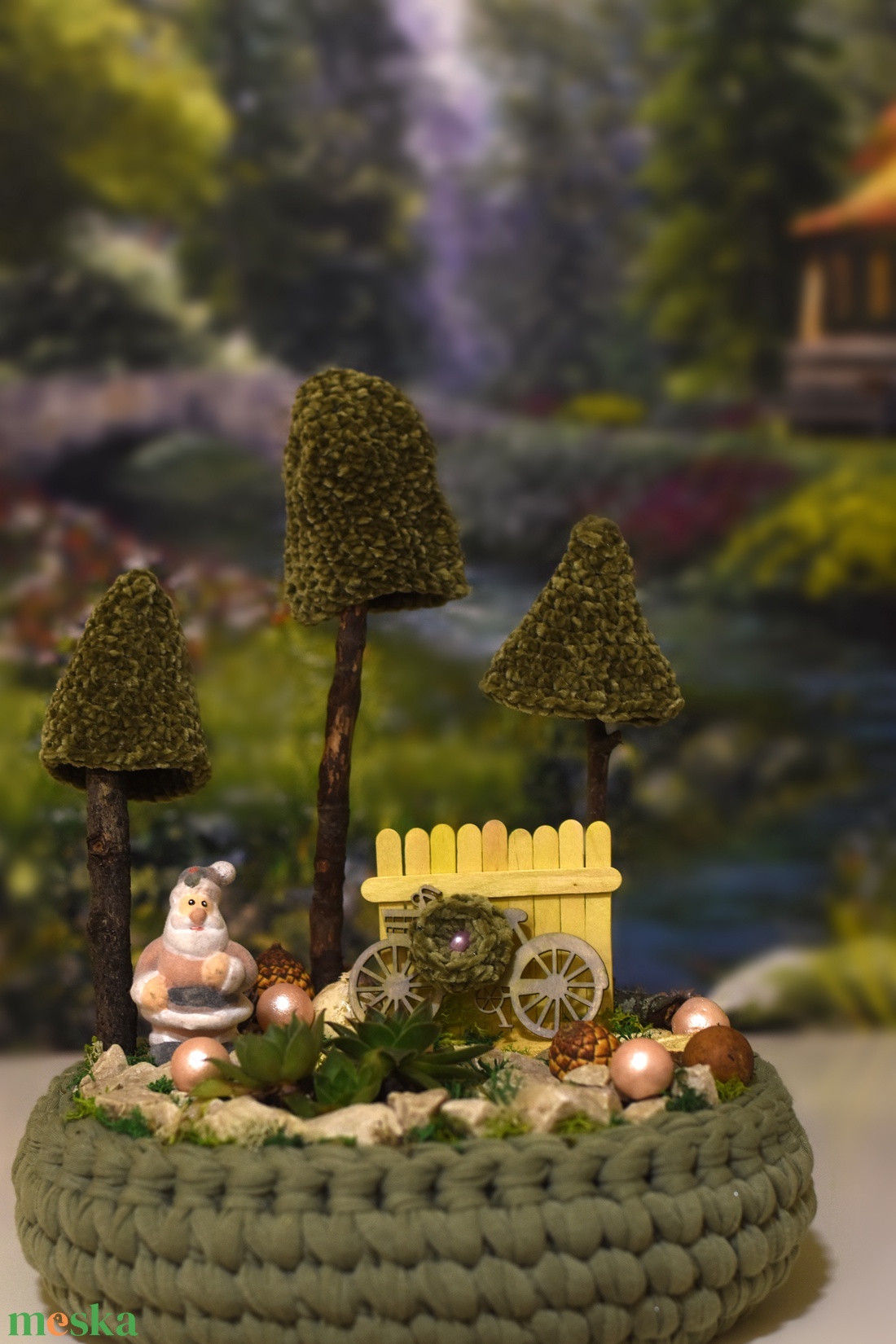 Decemberre hangolódva asztaldísz - karácsony - karácsonyi lakásdekoráció - ünnepi asztaldekoráció - Meska.hu