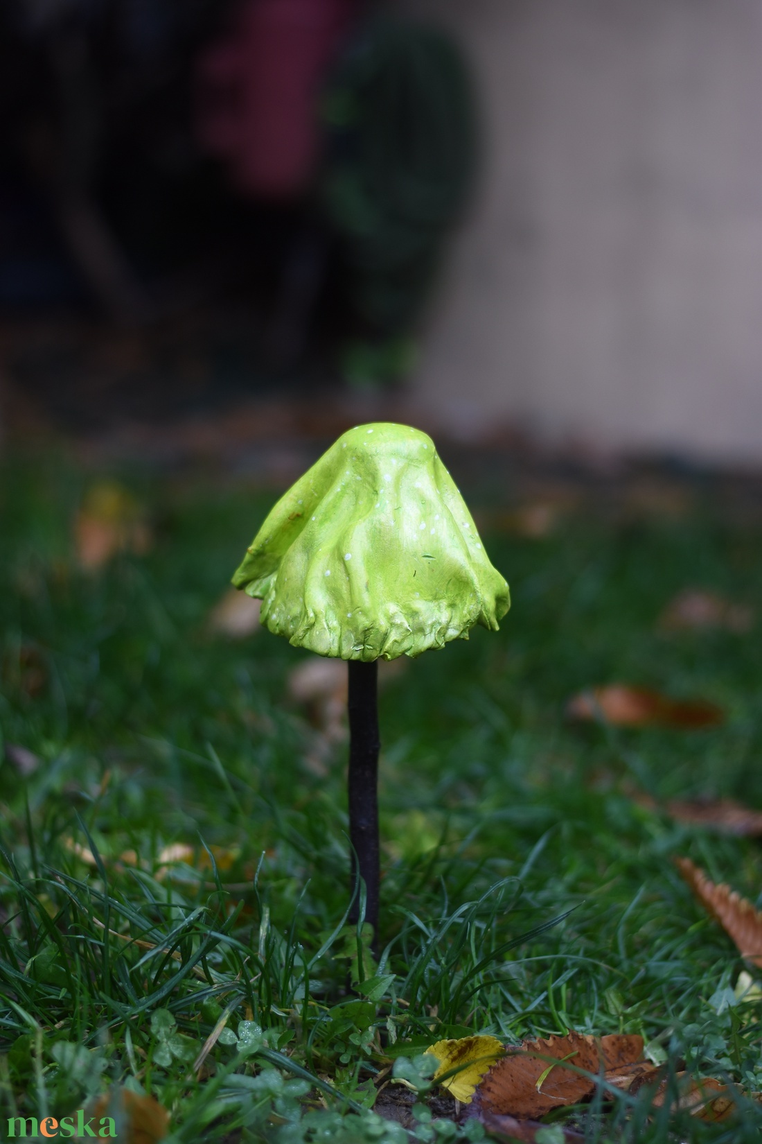 Cakkos aljú zöld gombavirág - otthon & életmód - ház & kert - kerti dísz - Meska.hu