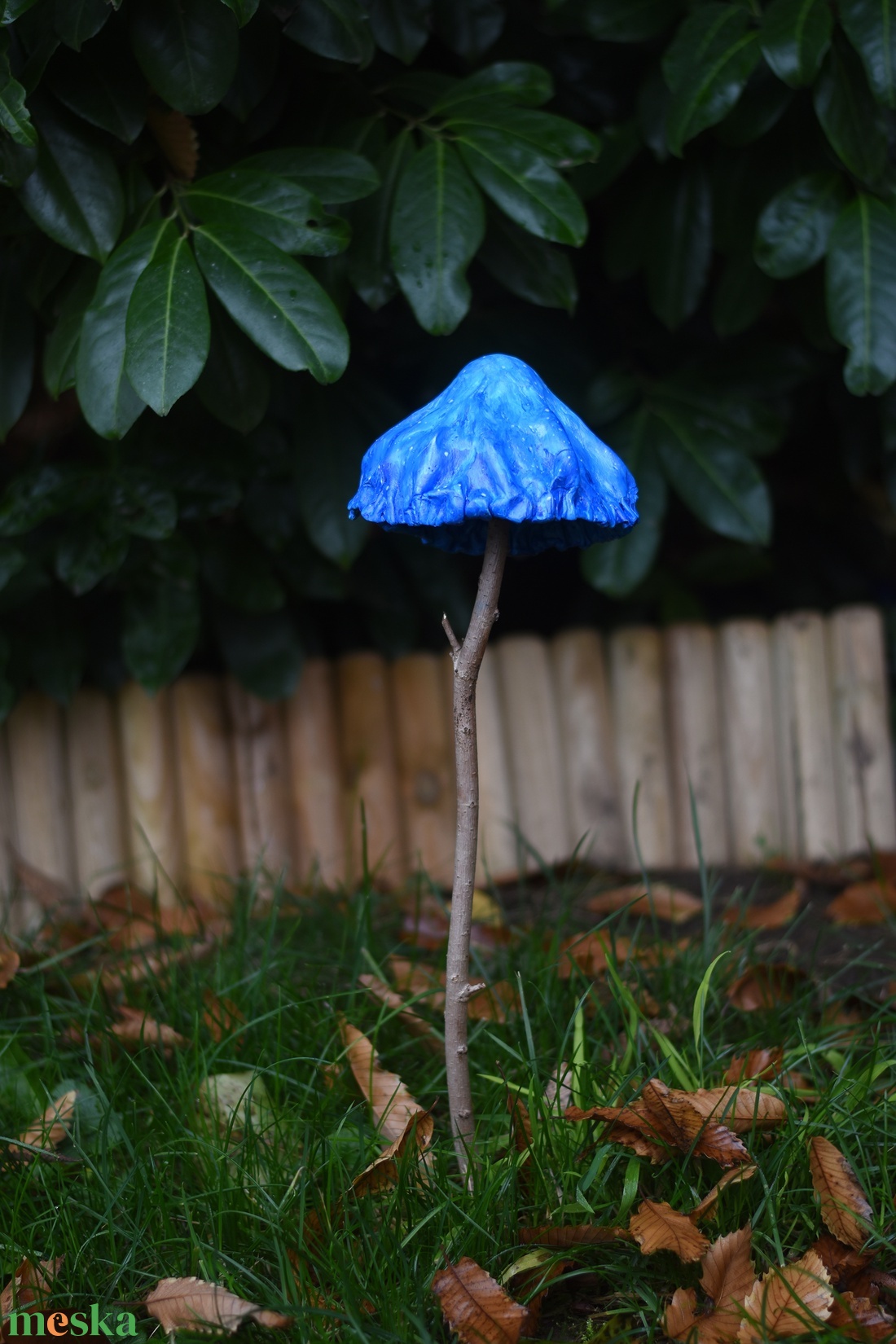 A kék ejtőernyő gombavirág - otthon & életmód - ház & kert - kerti dísz - Meska.hu