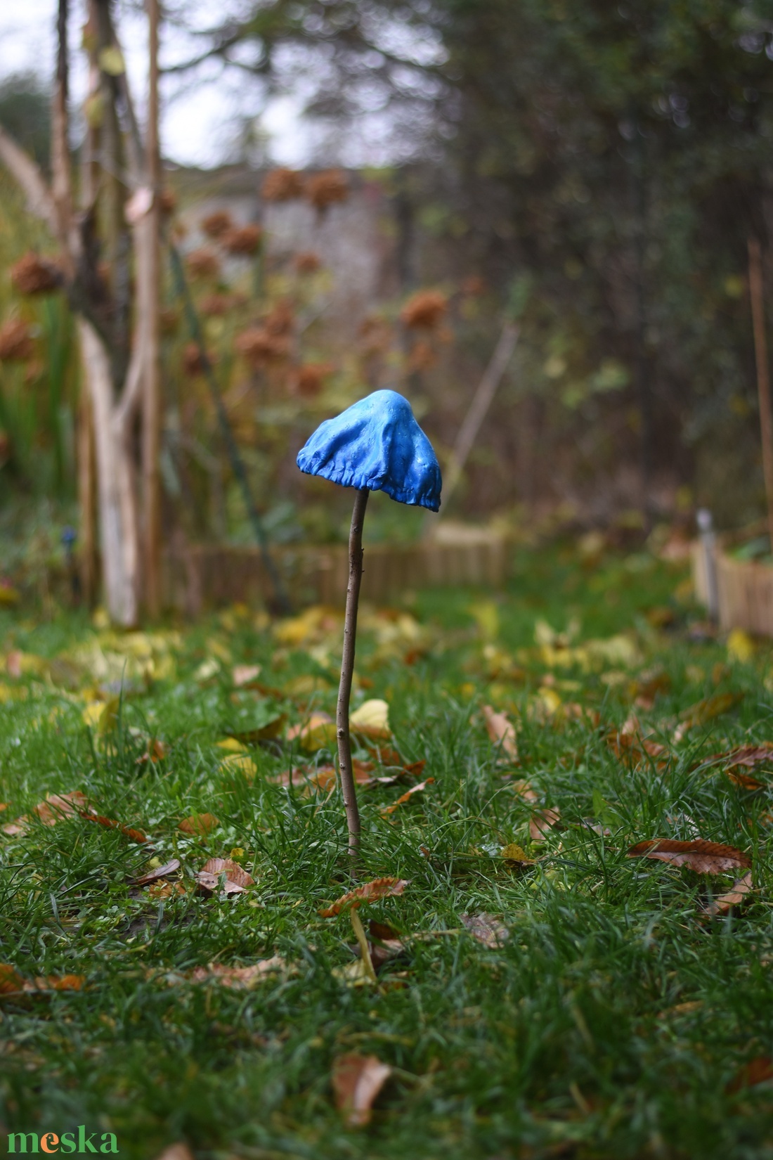 A kék ejtőernyő gombavirág - otthon & életmód - ház & kert - kerti dísz - Meska.hu