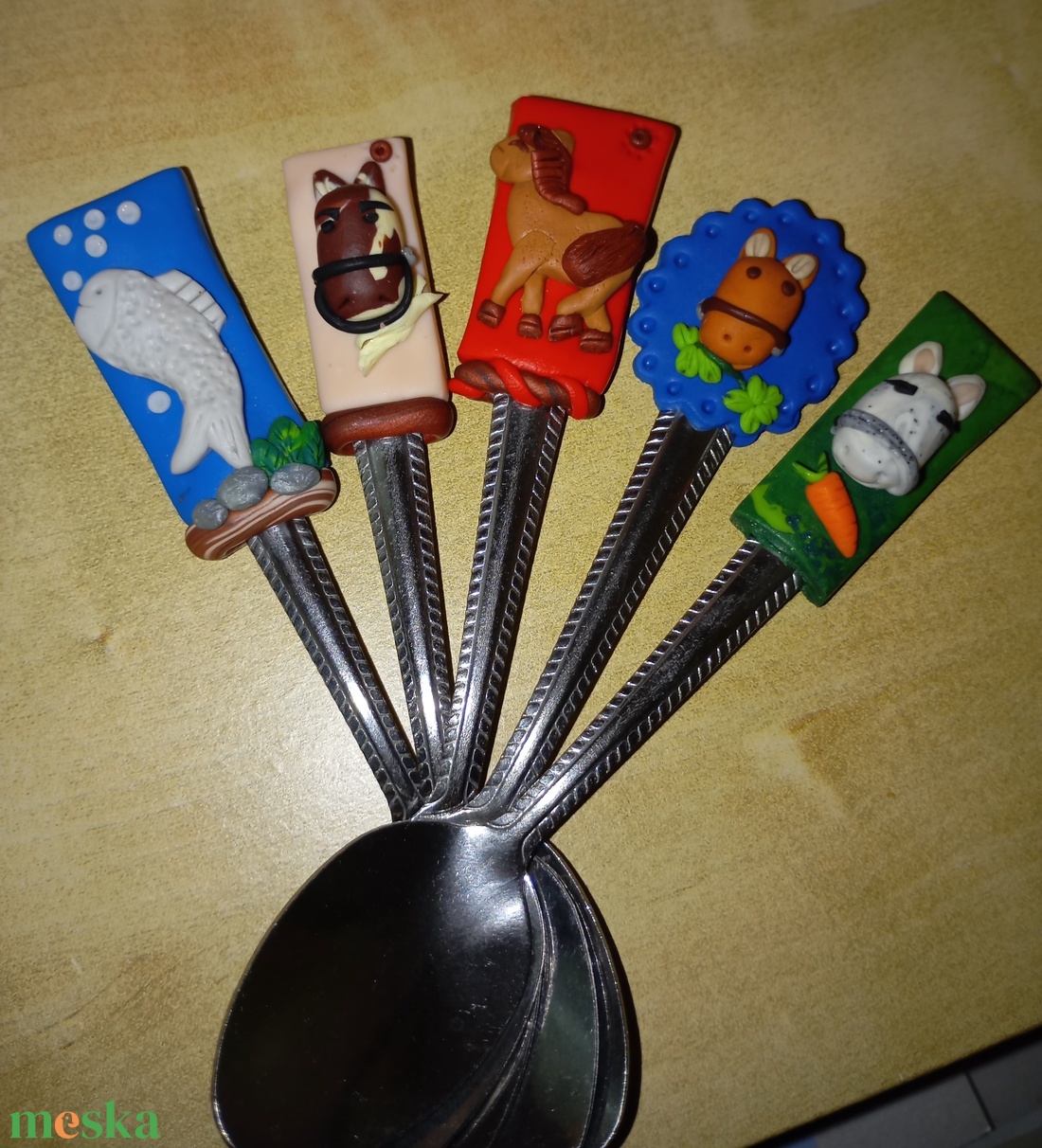 Állatos kiskanál, teáskanál  - otthon & életmód - konyhafelszerelés, tálalás - tálalás - kanál & villa - Meska.hu