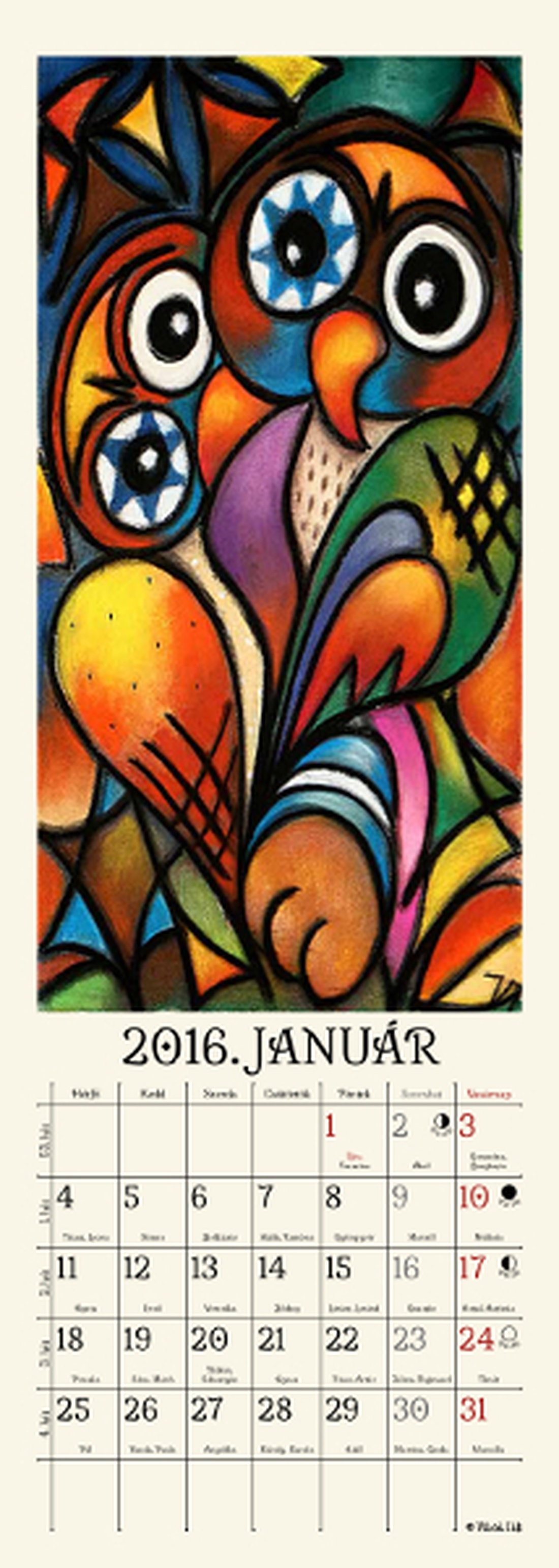 Legyen színes 2016 Állatos lapozható falinaptár -  - Meska.hu