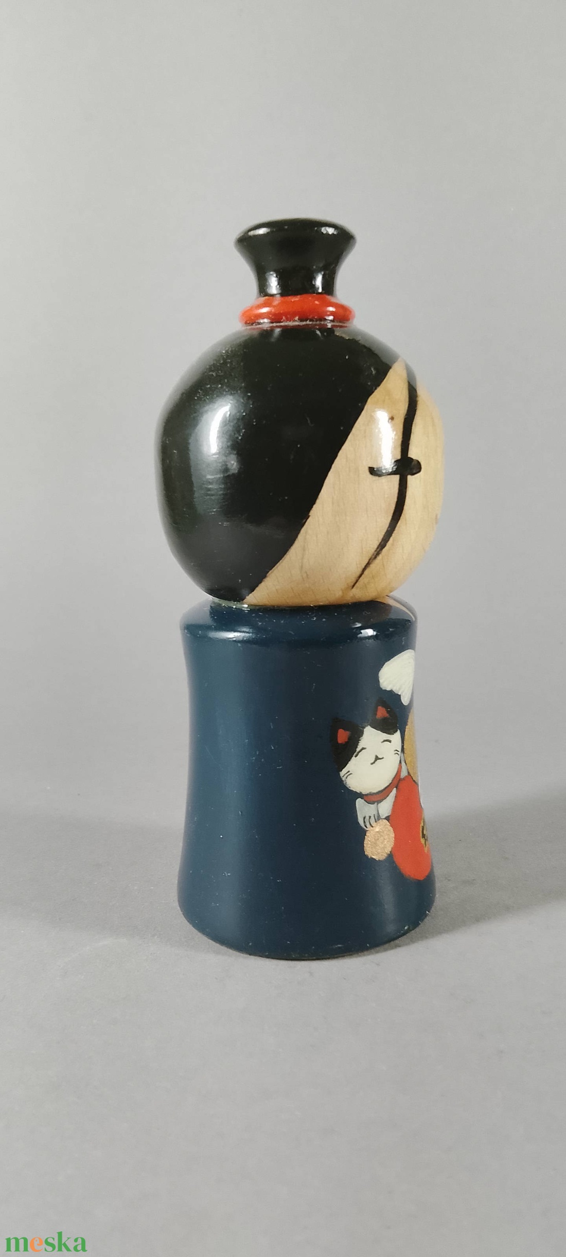Kézzel készített egyedi Kokeshi - autentikus japán mintával - művészet - más gyűjtemények - Meska.hu